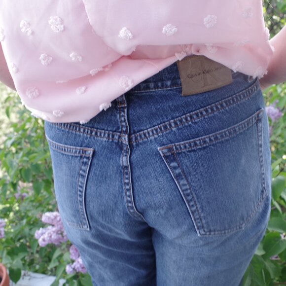 Calvin Klein Jean Straight Medium Rise - Picture 1 of 4